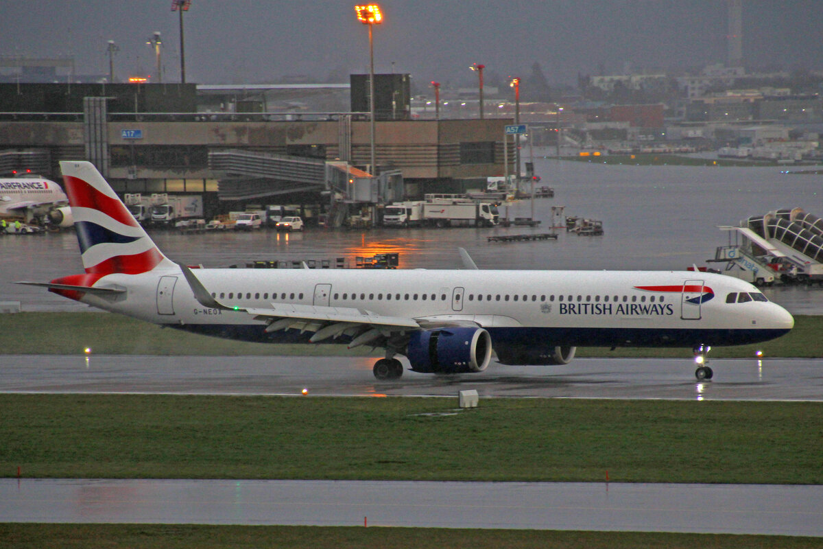 British Airways, G-NEOX, Airbus A321-251NX, msn: 9162, 26.März 2023, ZRH Zürich, Switzerland.