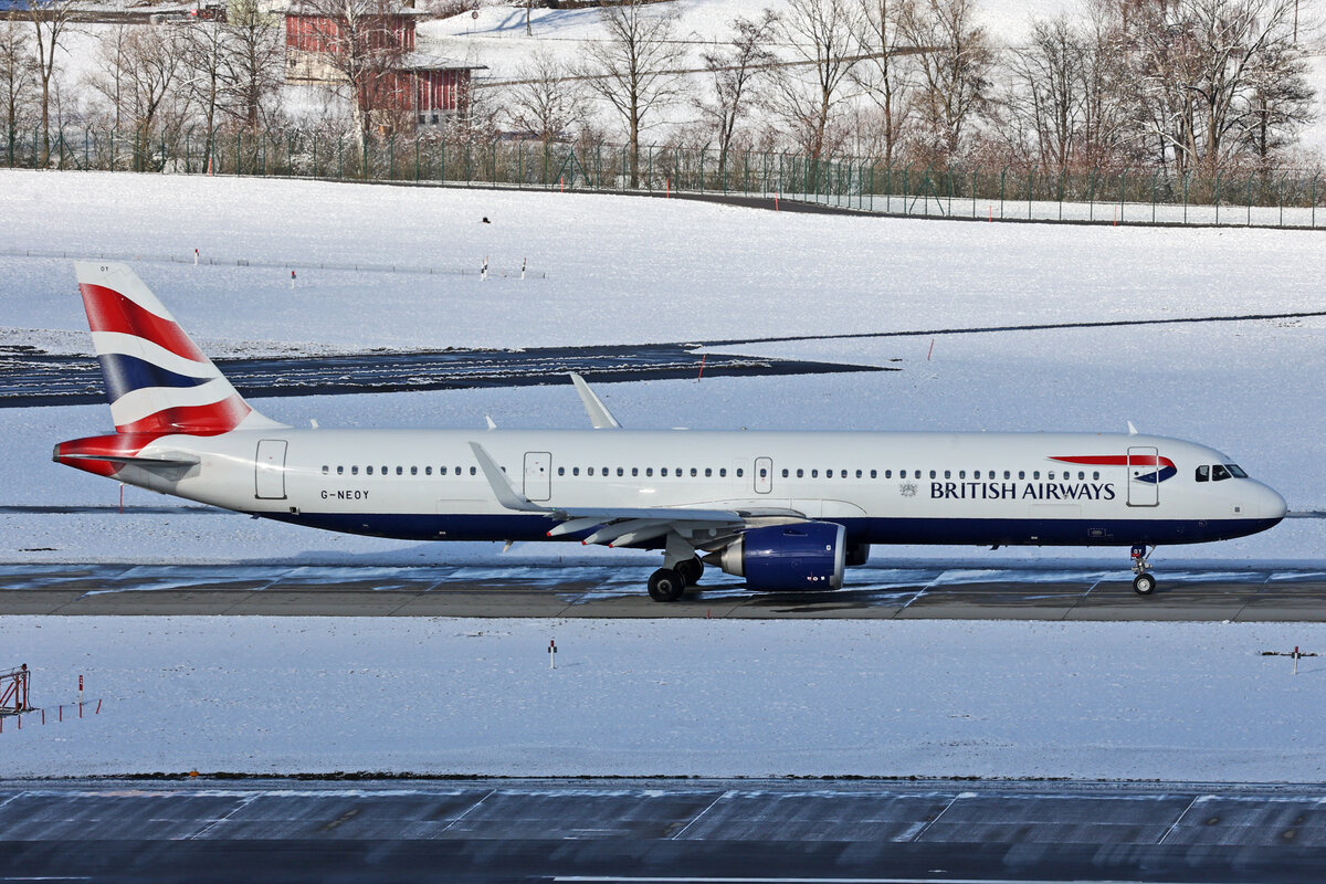 British Airways, G-NEOY, Airbus A321-251NX, msn: 9209, 19.Januar 2024, ZRH Zürich, Switzerland.