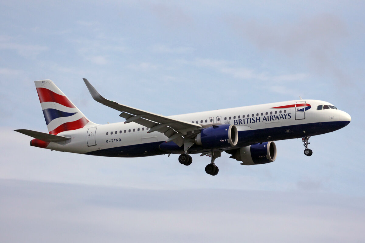 British Airways, G-TTND, Airbus A320-251N, msn: 8308, 03.Juli 2023, LHR London Heathrow, United Kingdom.