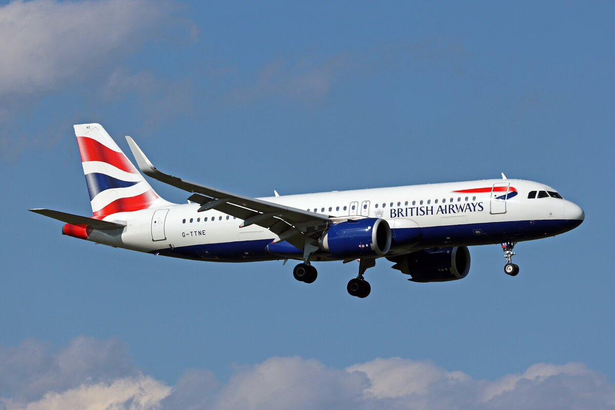 British Airways, G-TTNE, Airbus A320-251N, msn: 8365, 24.August 2025, ZRH Zürich, Switzerland.