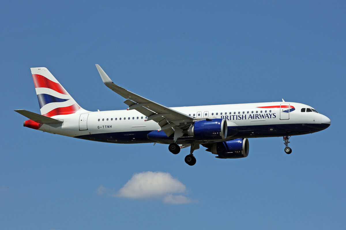 British Airways, G-TTNH, Airbus A320-251N, msn: 8489, 07.Juli 2023, LHR London Heathrow, United Kingdom.