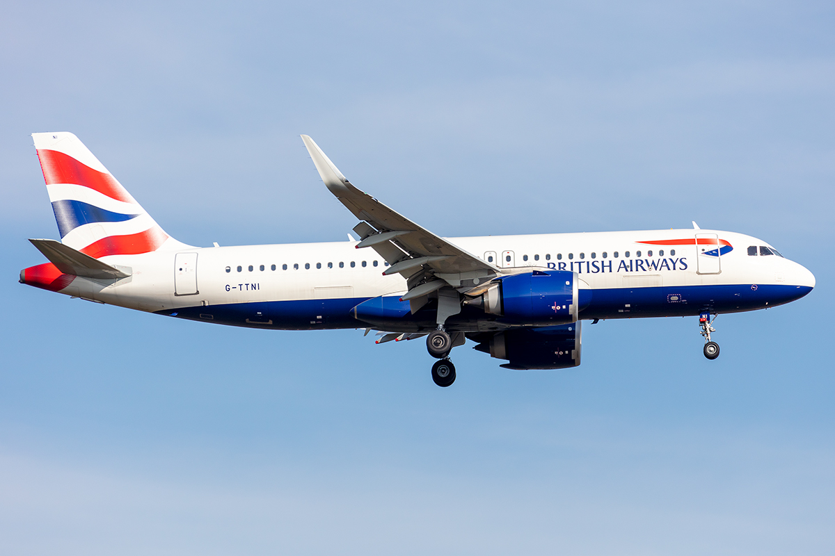 British Airways, G-TTNI, Airbus, A320-251N, 13.09.2021, FRA, Frankfurt, Germany