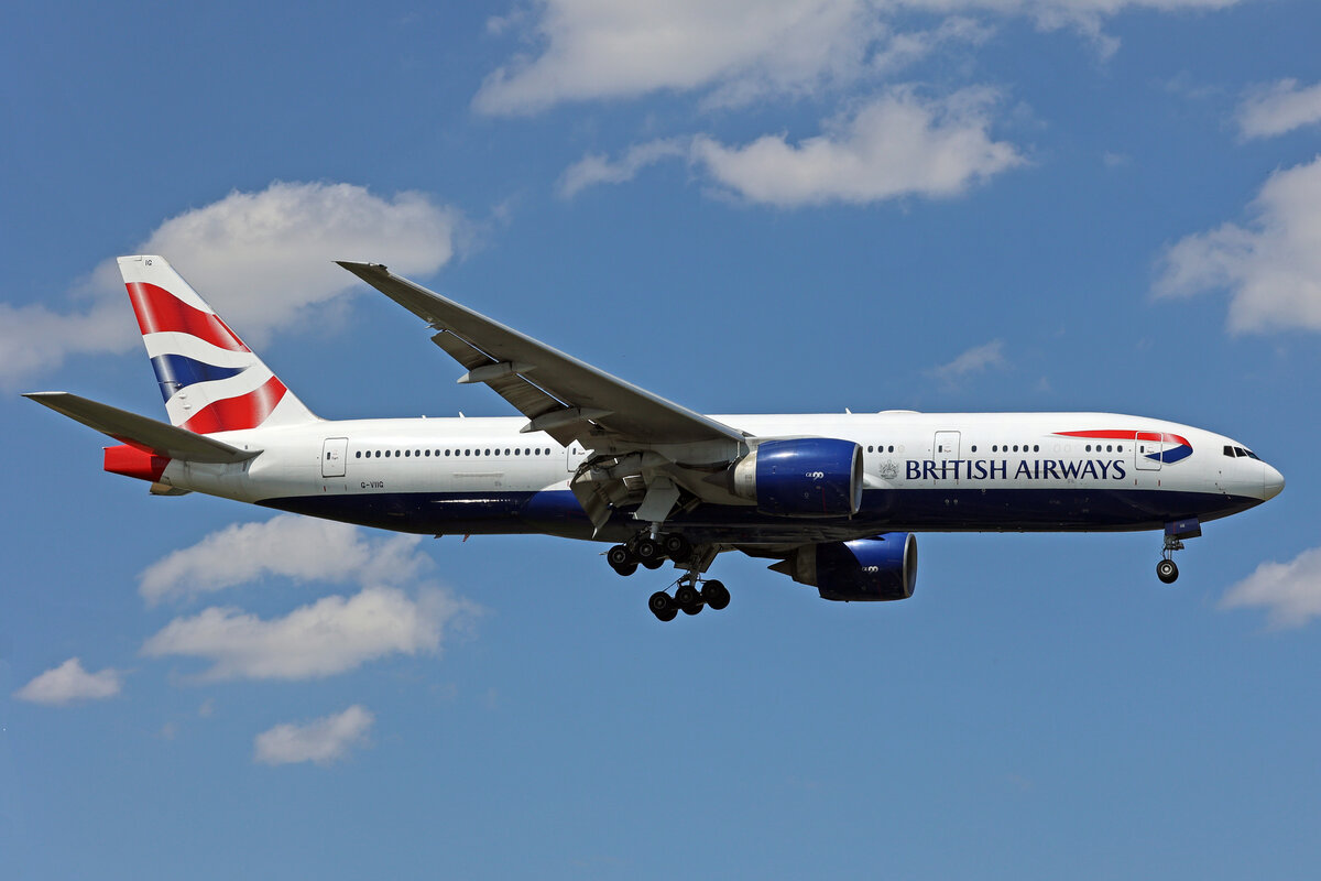 British Airways, G-VIIG, Boeing B777-236ER, msn: 27489/65, 07.Juli 2023, LHR London Heathrow, United Kingdom.
