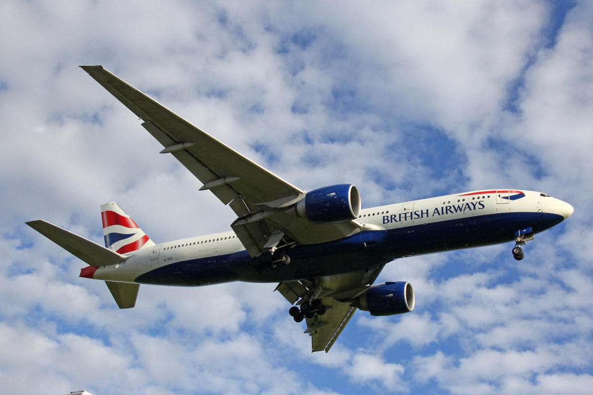 British Airways, G-VIIS, Boeing 777-236ER, 01.Juli 2016, LHR London Heathrow, United Kingdom.