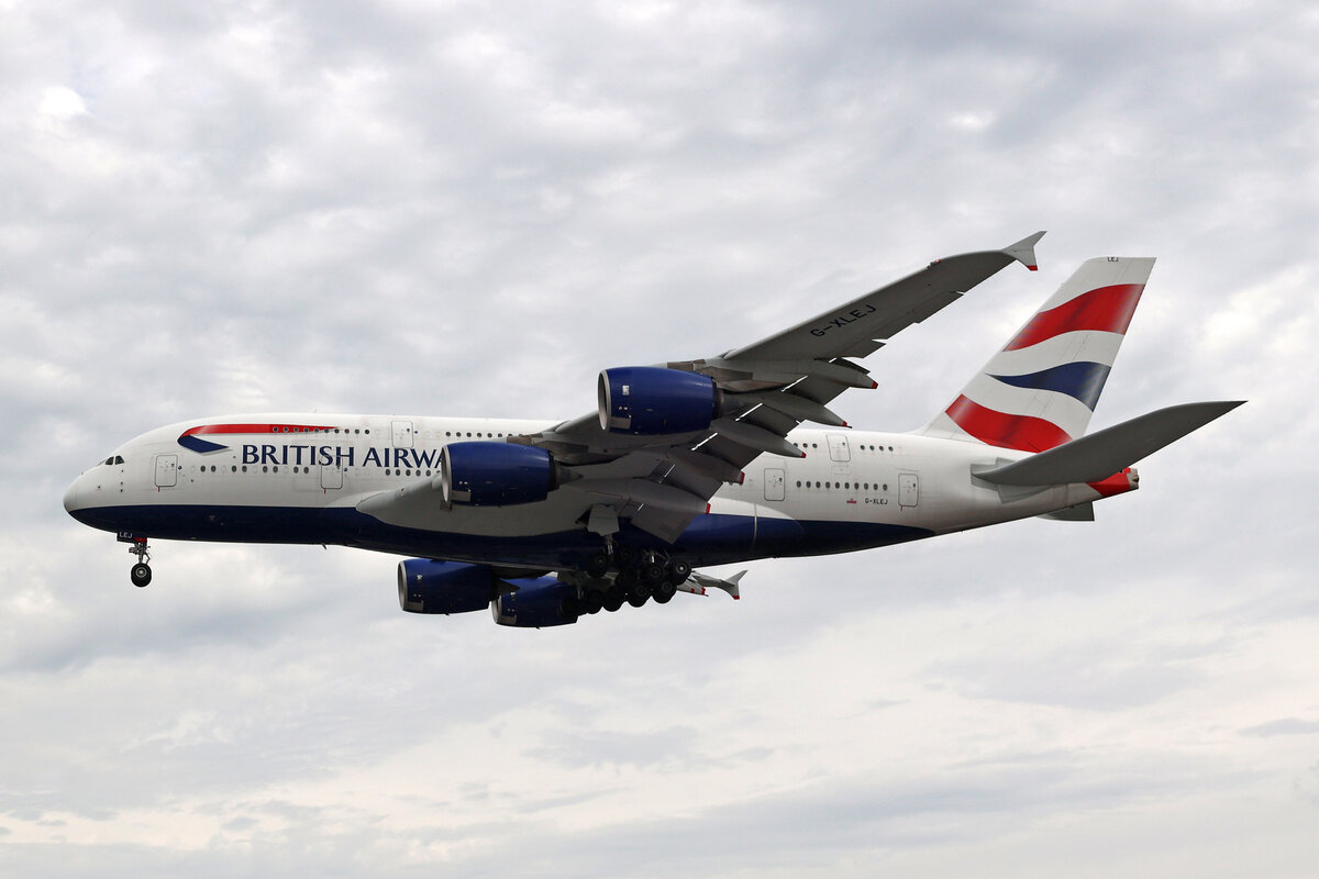 British Airways, G-XLEJ, Airbus A380-841, msn: 192, 08.Juli 2023, LHR London Heathrow, United Kingdom.