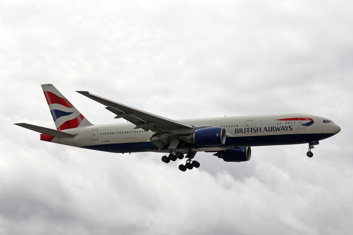 British Airways, G-YMMO, Boeing 777-236ER, 01.Juli 2016, LHR London Heathrow, United Kingdom.