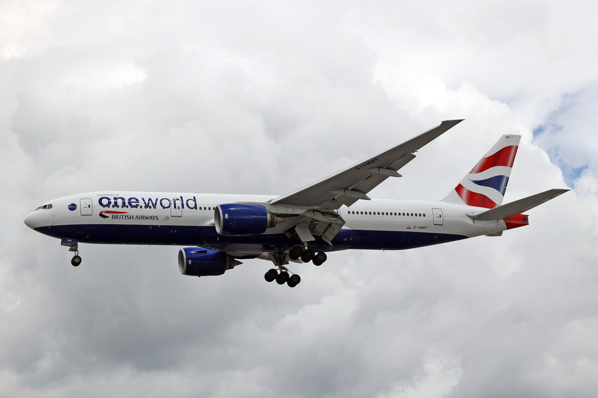 British Airways, G-YMMT, Boeing B777-236ER, msn: 36518/791, 05.Juli 2023, LHR London Heathrow, United Kingdom.