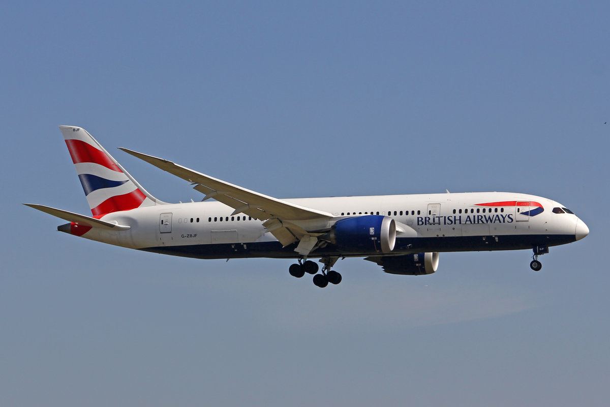 British Airways, G-ZBJF, Boeing 787-8, msn: 38613/177, 31.März 2021, ZRH Zürich, Switzerland.