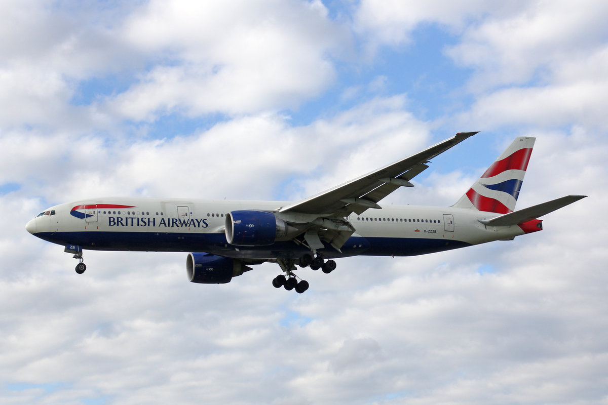 British Airways, G-ZZZB, Boeing 777-236, 01.Juli 2016, LHR London Heathrow, United Kingdom.