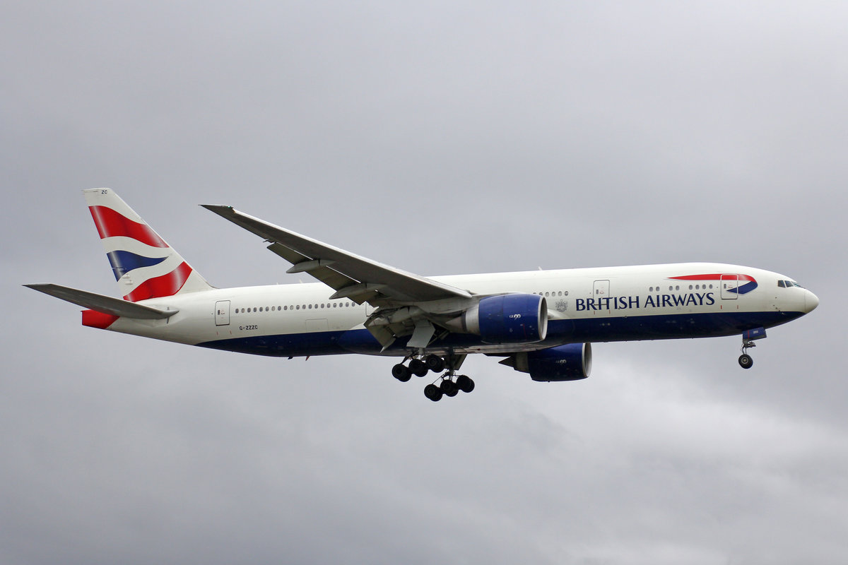 British Airways, G-ZZZC, Boeing 777-236, 01.Juli 2016, LHR London Heathrow, United Kingdom.