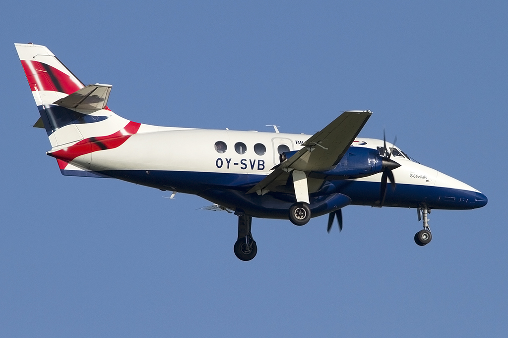 British Airways - Sun Air, OY-SVB, BAe, 3102 Jetstream 31, 03.09.2014, DUS, Duesseldorf, Germany 





