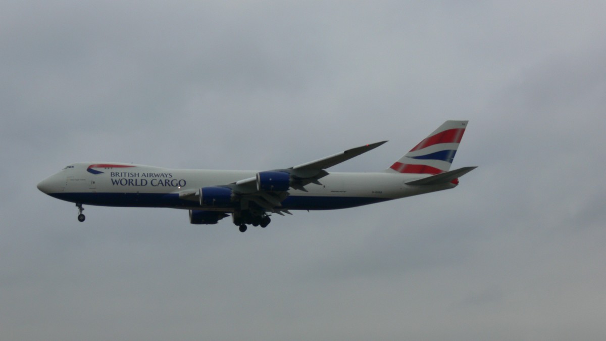 British Airways World Cargo G-GSSE eine Boeing 747-87UF/SCD am 08.02.2012 in Frankfurt.
