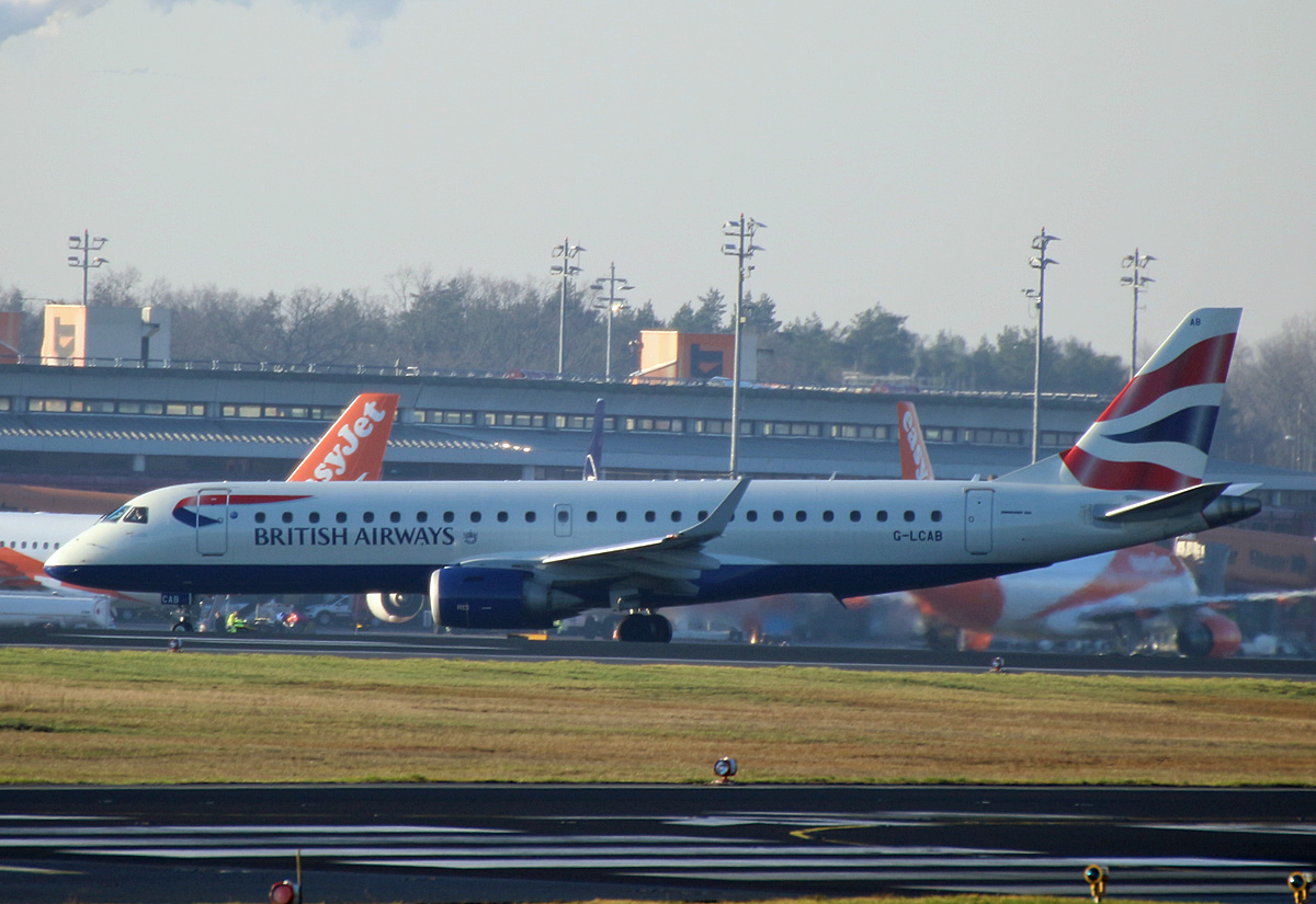 British Airways(CityFlyer), ERJ-190-100SR, G-LCAB, TXL, 20.12.2019