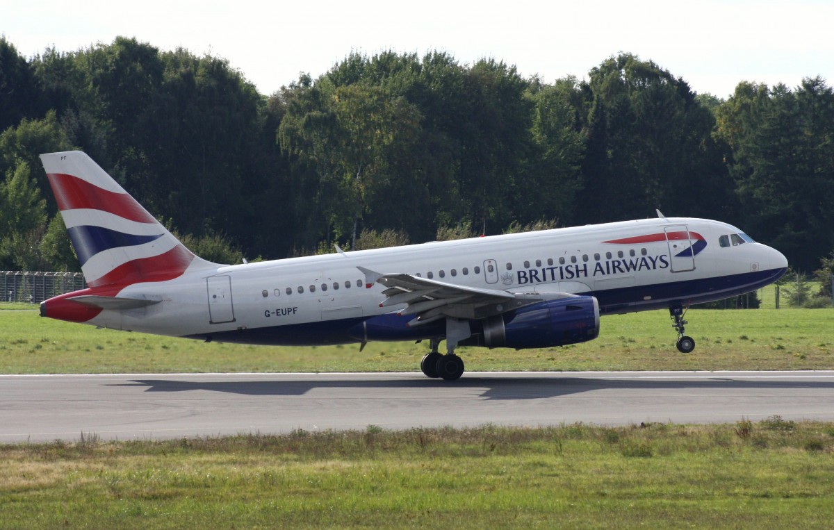 British Airways,G-EUPF,(c/n1197),Airbus A319-131,28.09.2013,HAM-EDDH,Hamburg,Germany