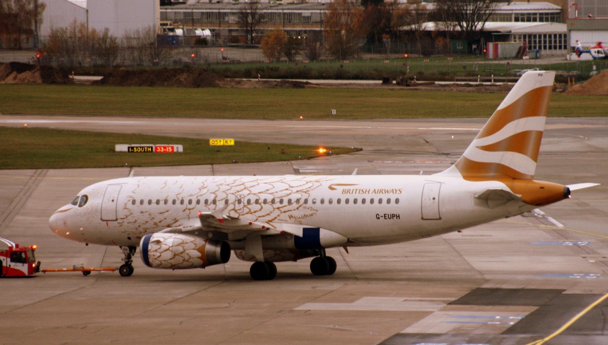 British Airways,G-EUPH,(c/n1225),Airbus A319-131,30.11.2013,HAM-EDDH,Hamburg,Germany(Bemalung:Olympic Dove cs.)