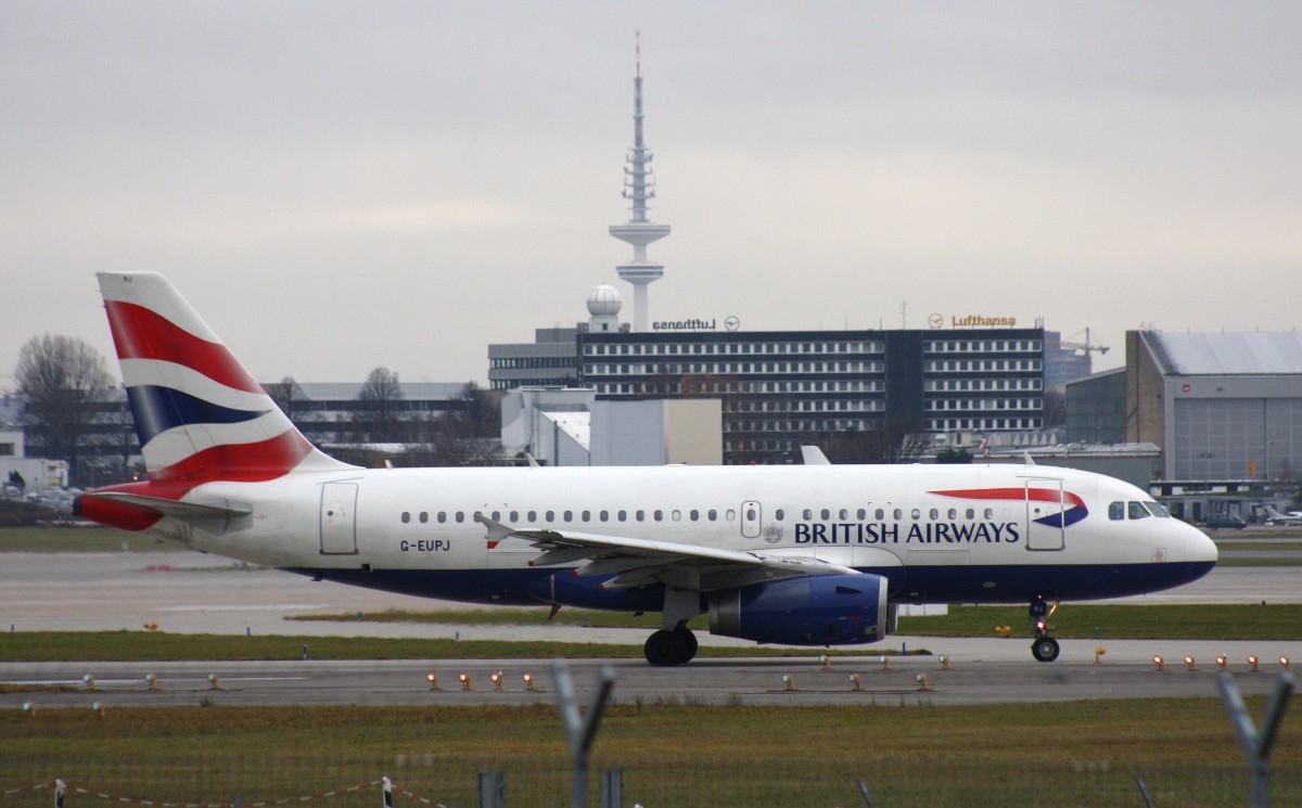 British Airways,G-EUPJ,(c/n1232),Airbus A319-131,16.12.2013,HAM-EDDH,Hamburg,Germany