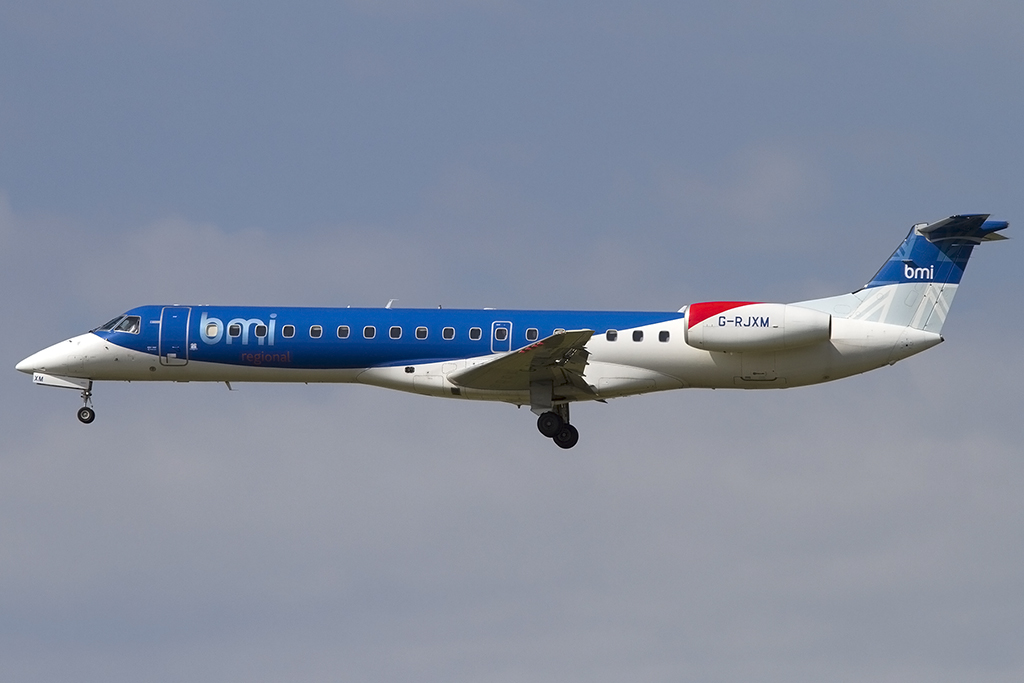 British Midland, G-RJXM, Embrear, ERJ-145MP, 05.06.2014, TLS, Toulouse, France 




