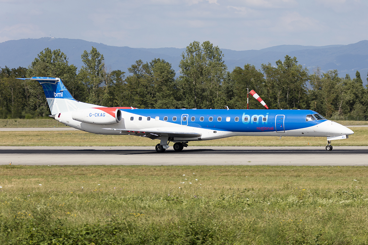 British Midland - Regional, G-CKAG, Embraer, ERJ-145EP, 12.07.2018, BSL, Basel, Switzerland 



