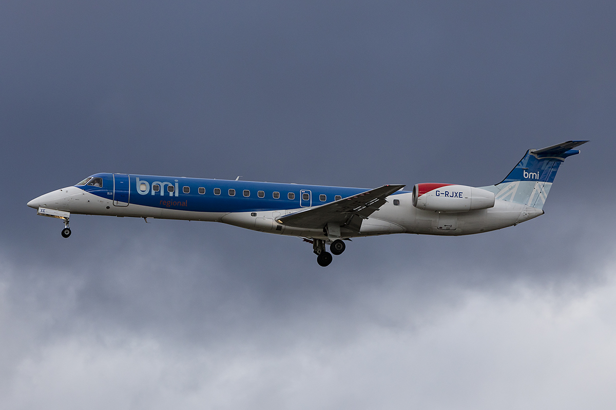 British Midland Regional, G-RJXF, Embrear, ERJ-145EP, 17.01.2019, FRA, Frankfurt, Germany 



