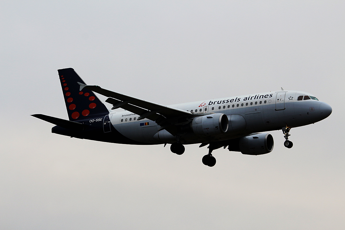 Brussels Airlines, Airbus A 319-111. OO-SSE, TXL, 19.02.2017