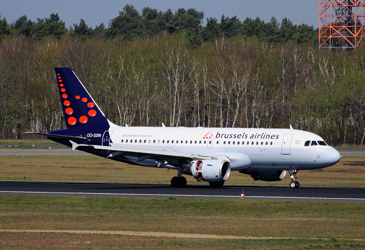 Brussels Airlines, Airbus A 319-111, OO-SSN, TXL, 19.04.2019