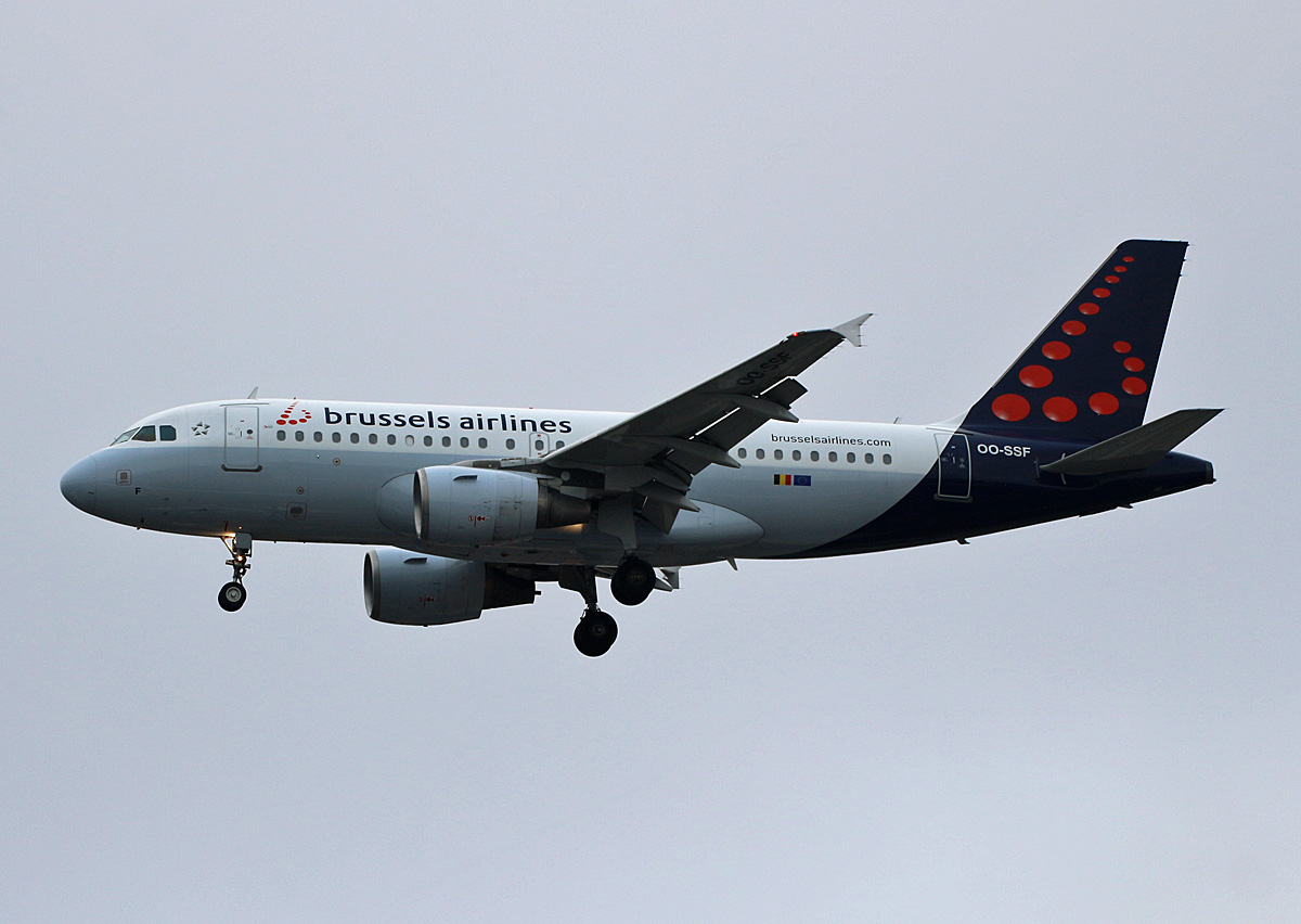Brussels Airlines, Airbus A 319-111, OO-SSF, TXL, 19.01.2020