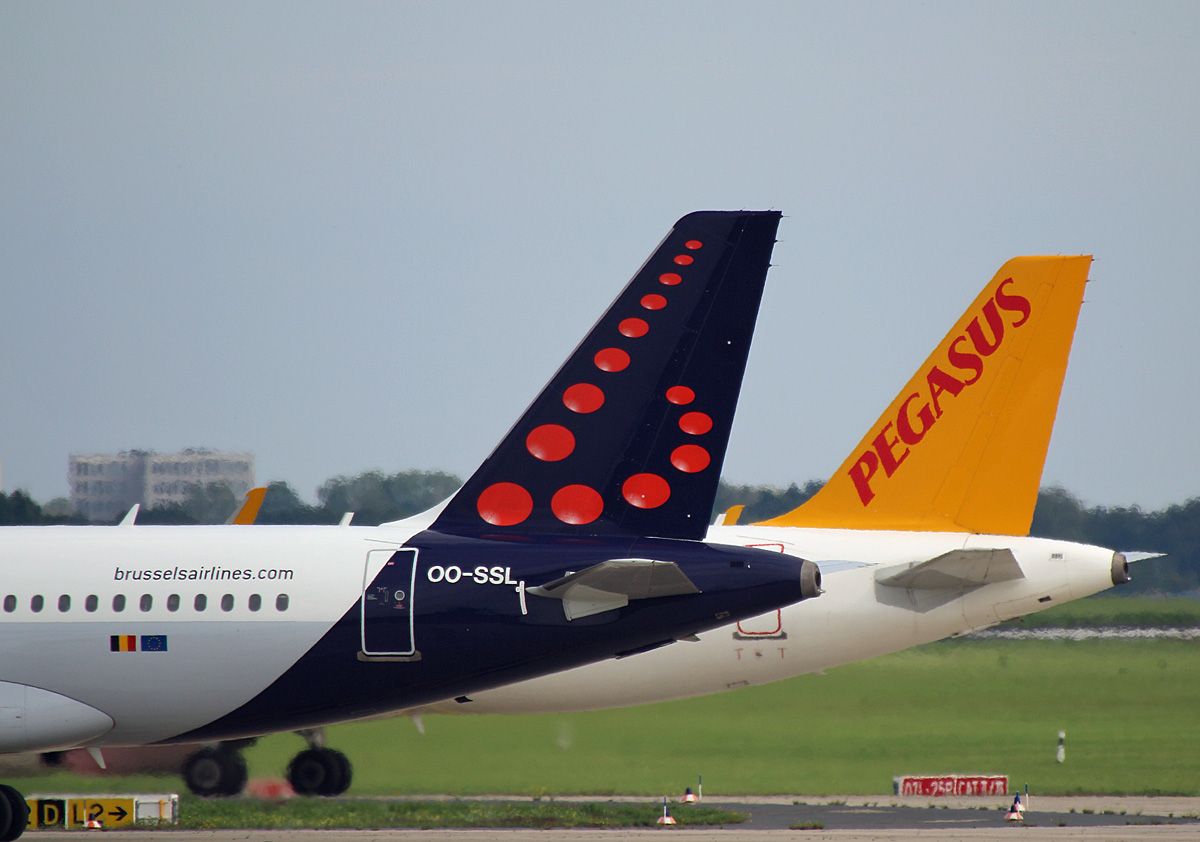 Brussels Airlines, Airbus A 319-111, OO-SSL, Pegasus, Airbus A 320-251N, TC-NBL, BER, 26.09.2021