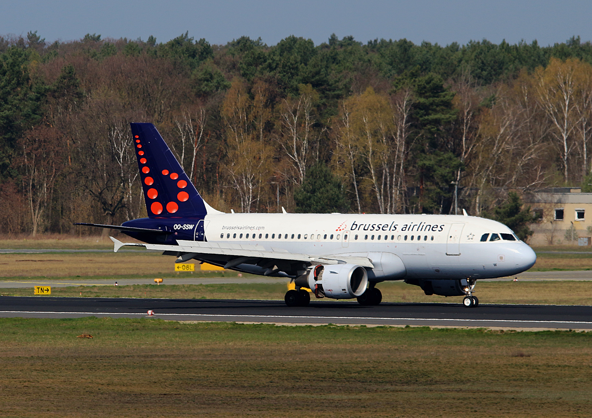 Brussels Airlines, Airbus A 319-111, OO-SSW, TXL, 09.04.2016