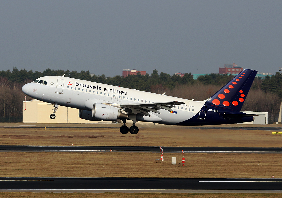 Brussels Airlines, Airbus A 319-112, OO-SSI, TXL, 08.03.2016