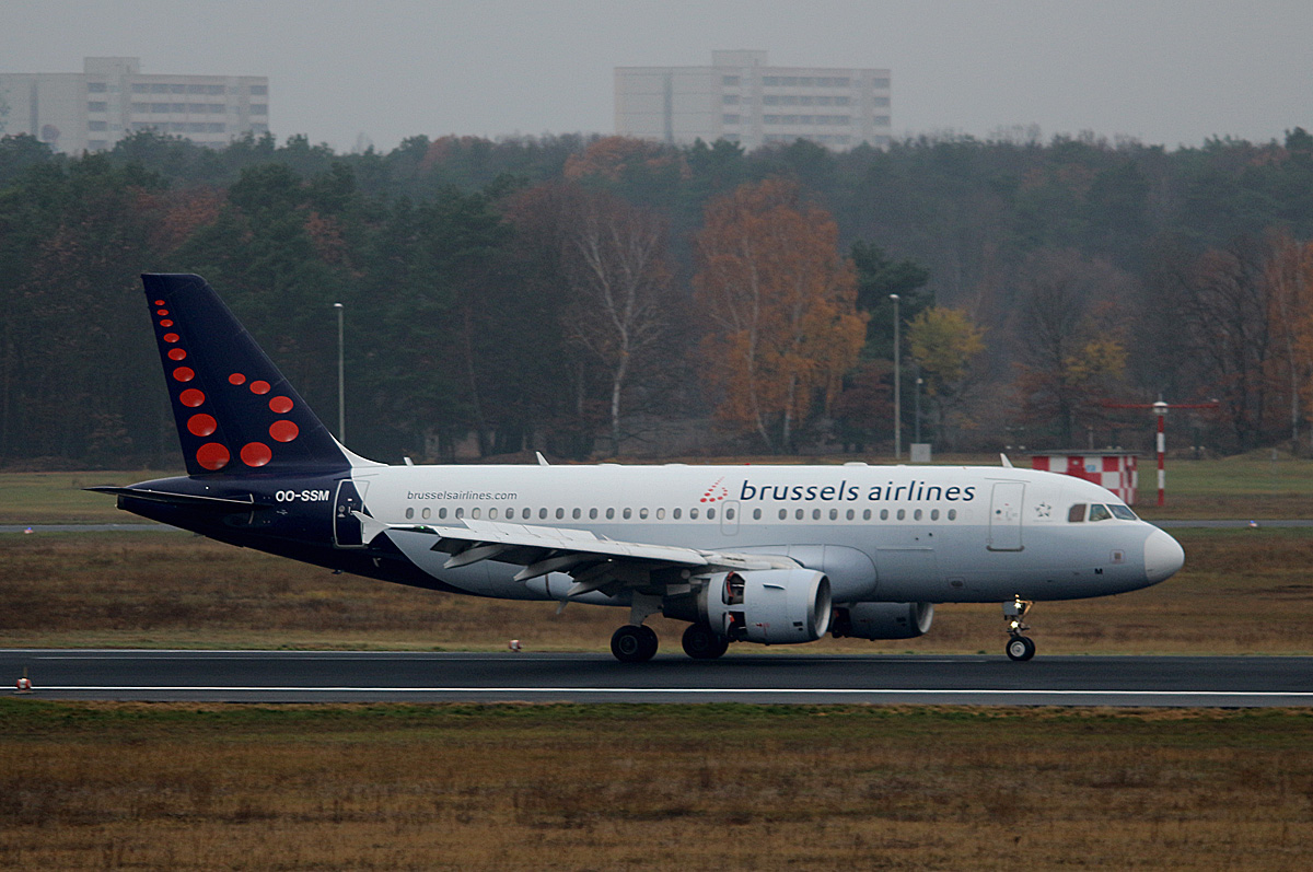 Brussels Airlines, Airbus A 319-112, OO-SSM, TXL, 25.11.2016