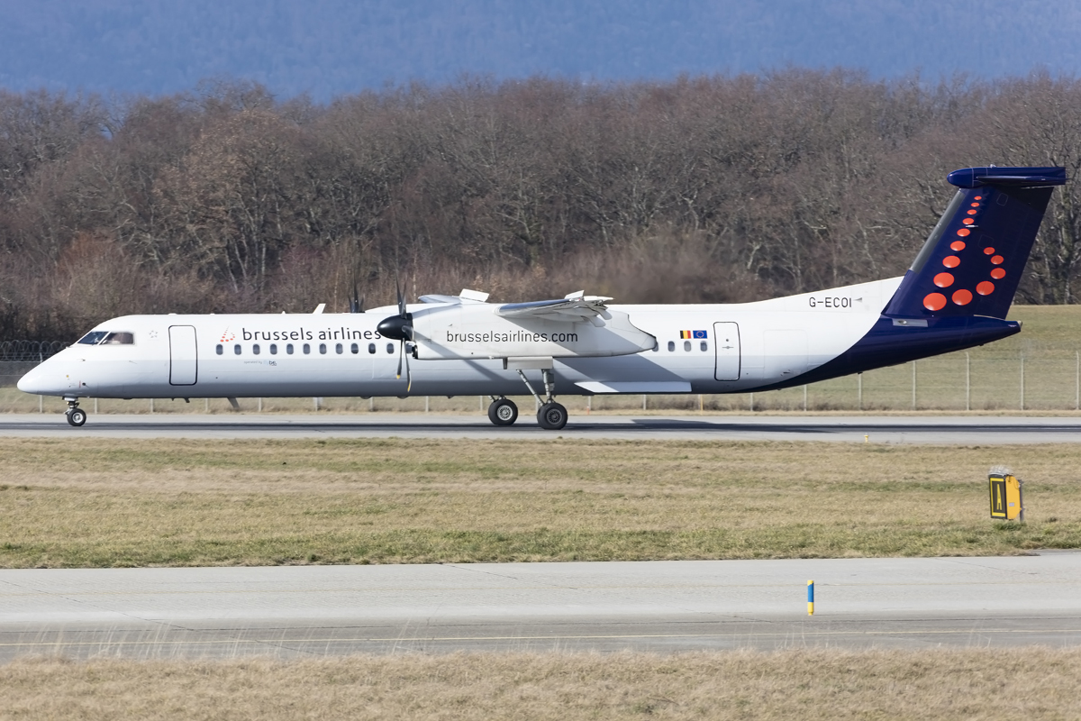 Brussels Airlines, G-ECOI, deHavilland, DHC-8 402Q, 30.01.2016, GVA, Geneve, Switzerland 




