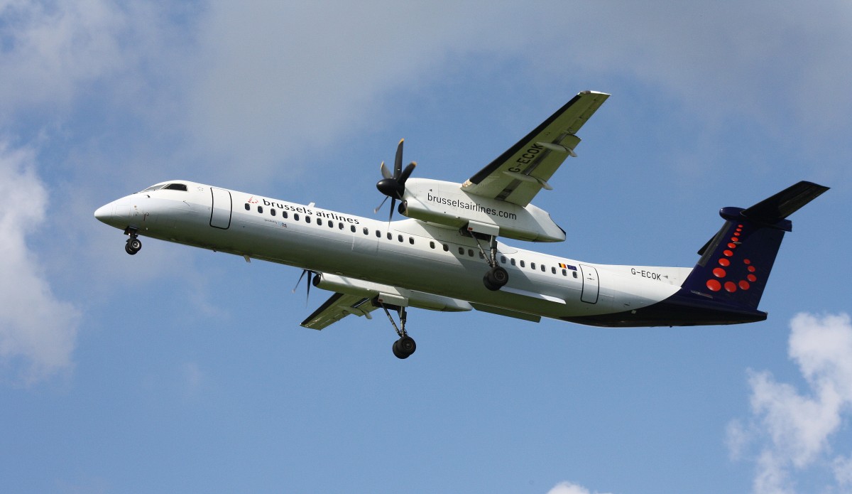 Brussels Airlines, G-ECOK, (c/n 4230),De Havilland Canada DHC-8-402Q Dash8,10.09.2014, HAM-EDDH, Hamburg, Germany 