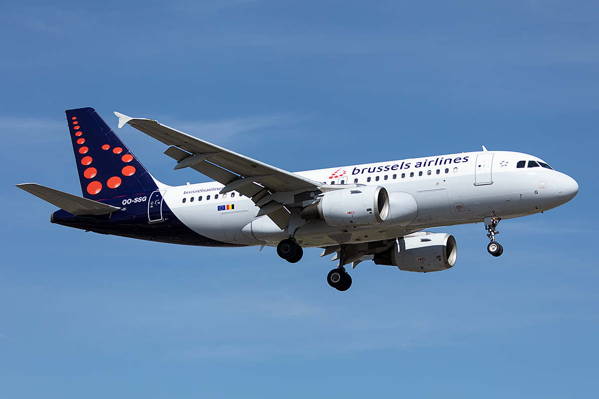 Brussels Airlines, OO-SSG, Airbus, A319-112, 01.08.2019, GVA, Geneve, Switzerland
