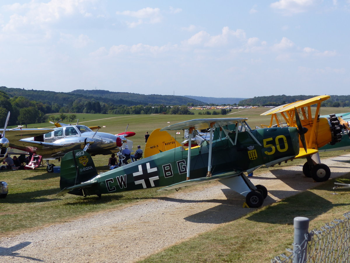 Bücker B-131 Jungmann, D-EQXA, Kirchheim/Teck-Hahnweide (EDST), 10.9.2016