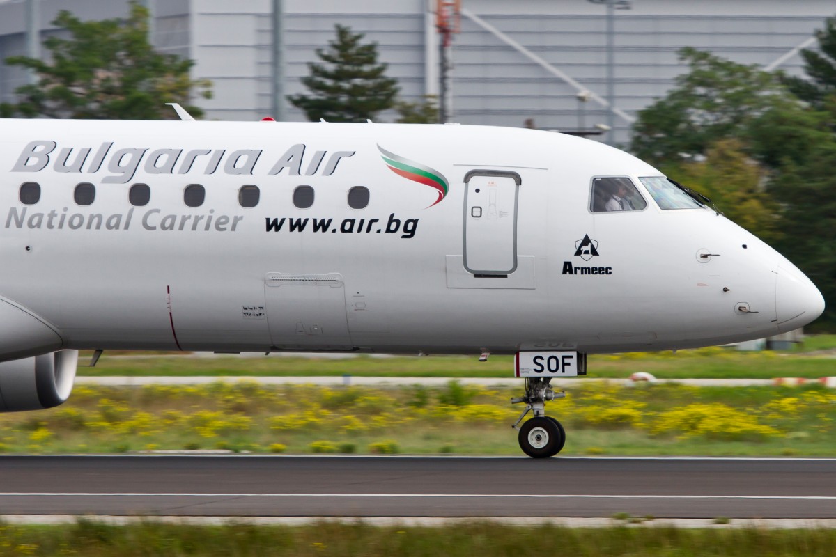 Bulgaria Air (FB), LZ-SOF, Embraer, 190 STD (Bug/Nose), 15.09.2014, FRA-EDDF, Frankfurt, Germany