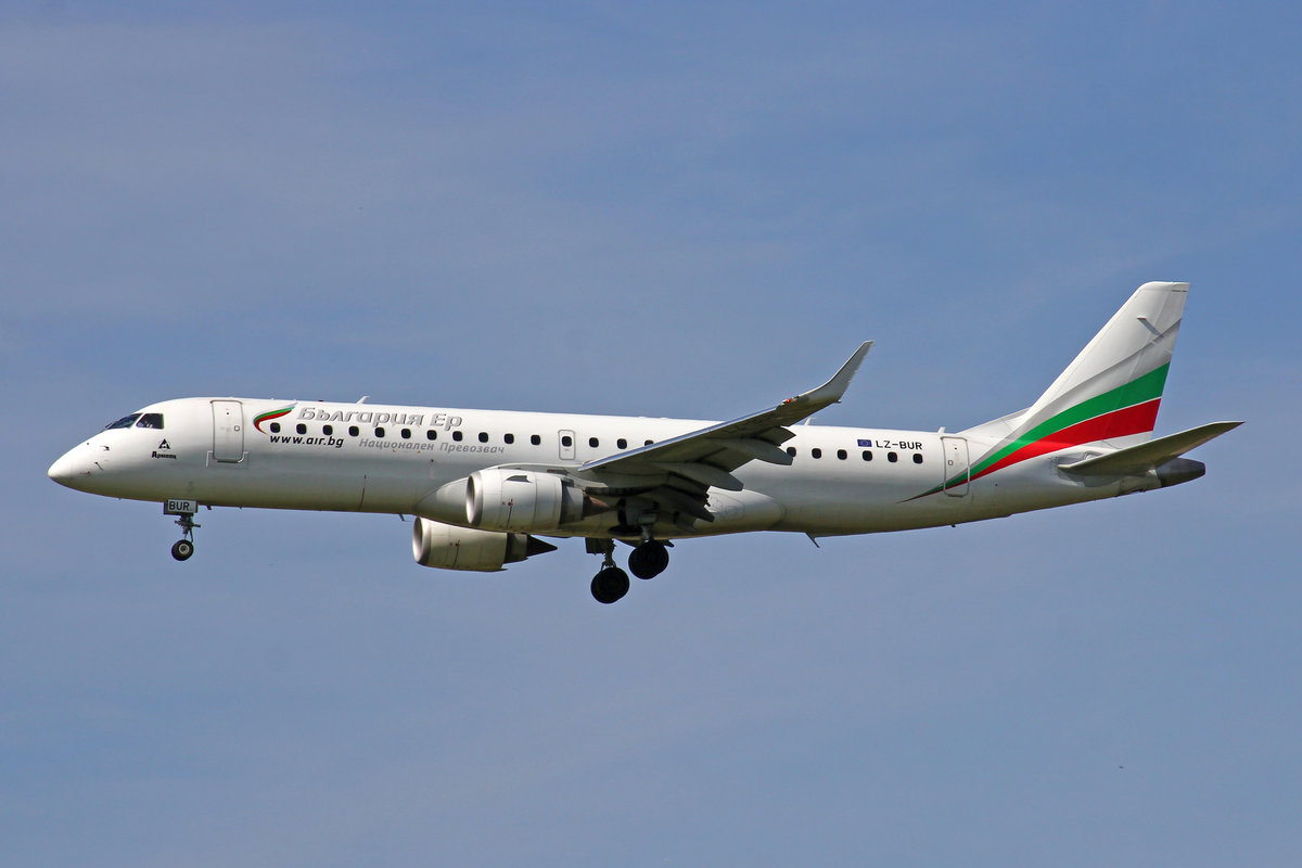 Bulgaria Air, LZ-BUR, Embraer Emb-190IGW, 24.Februar 2019, msn: 19000551, 01.August 2019, ZRH Zürich, Switzerland.