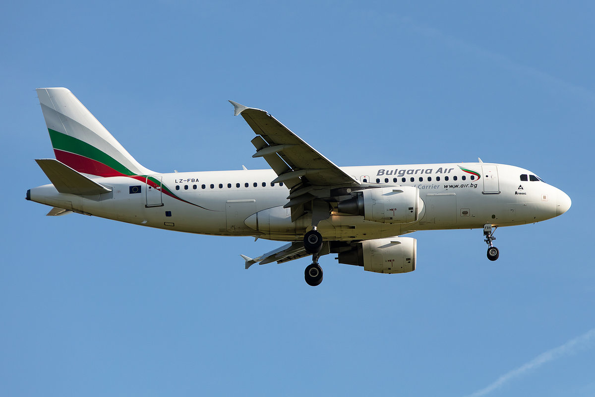 Bulgaria Air, LZ-FBA, Airbus, A319-112, 14.05.2019, CDG, Paris, France


