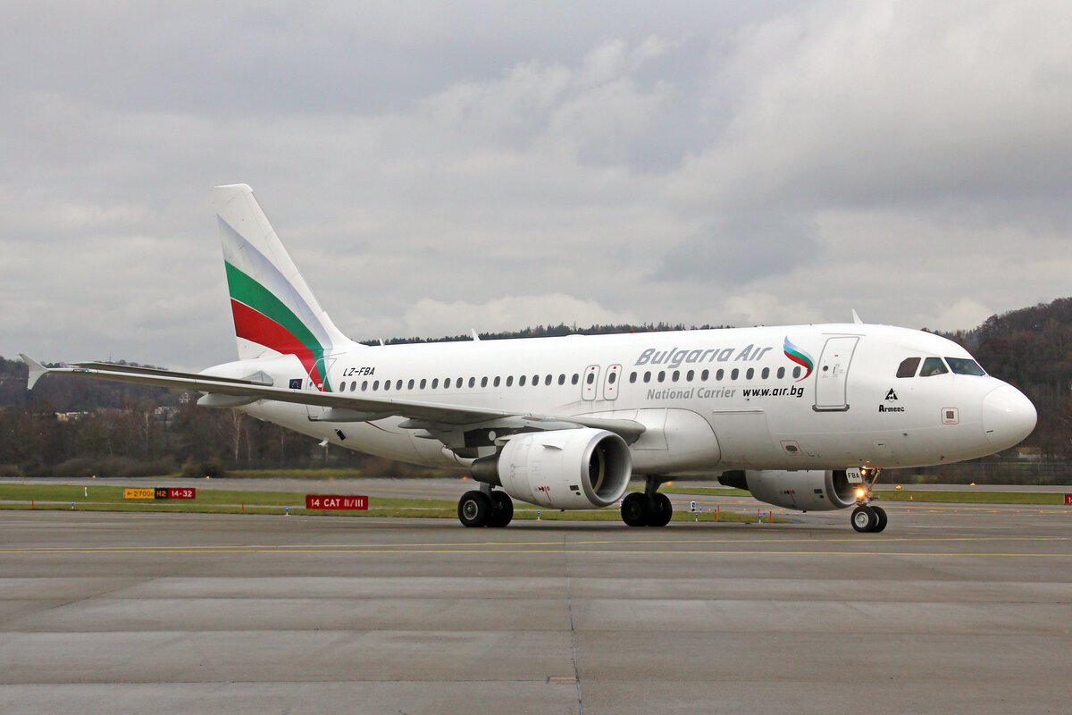 Bulgaria Air, LZ-FBA, Airbus A319-112, msn: 3564, 28.November 2021, ZRH Zürich, Switzerland.