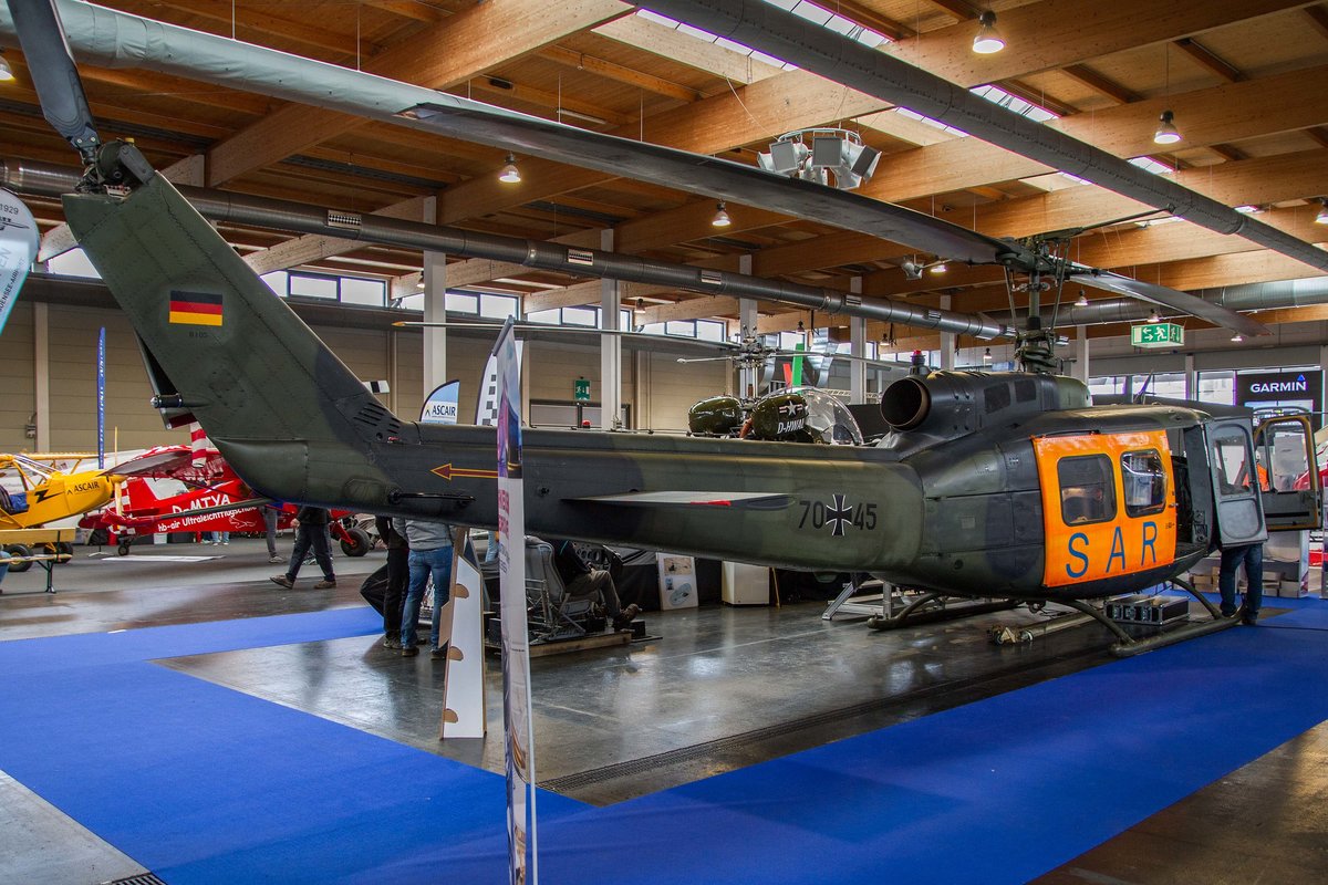 Bundeswehr-Luftwaffe, 70+45, Bell (Dornier), UH-1 D Iroquois (Dornier-Museum), 07.04.2017, Aero '17, Friedrichshafen, Germany