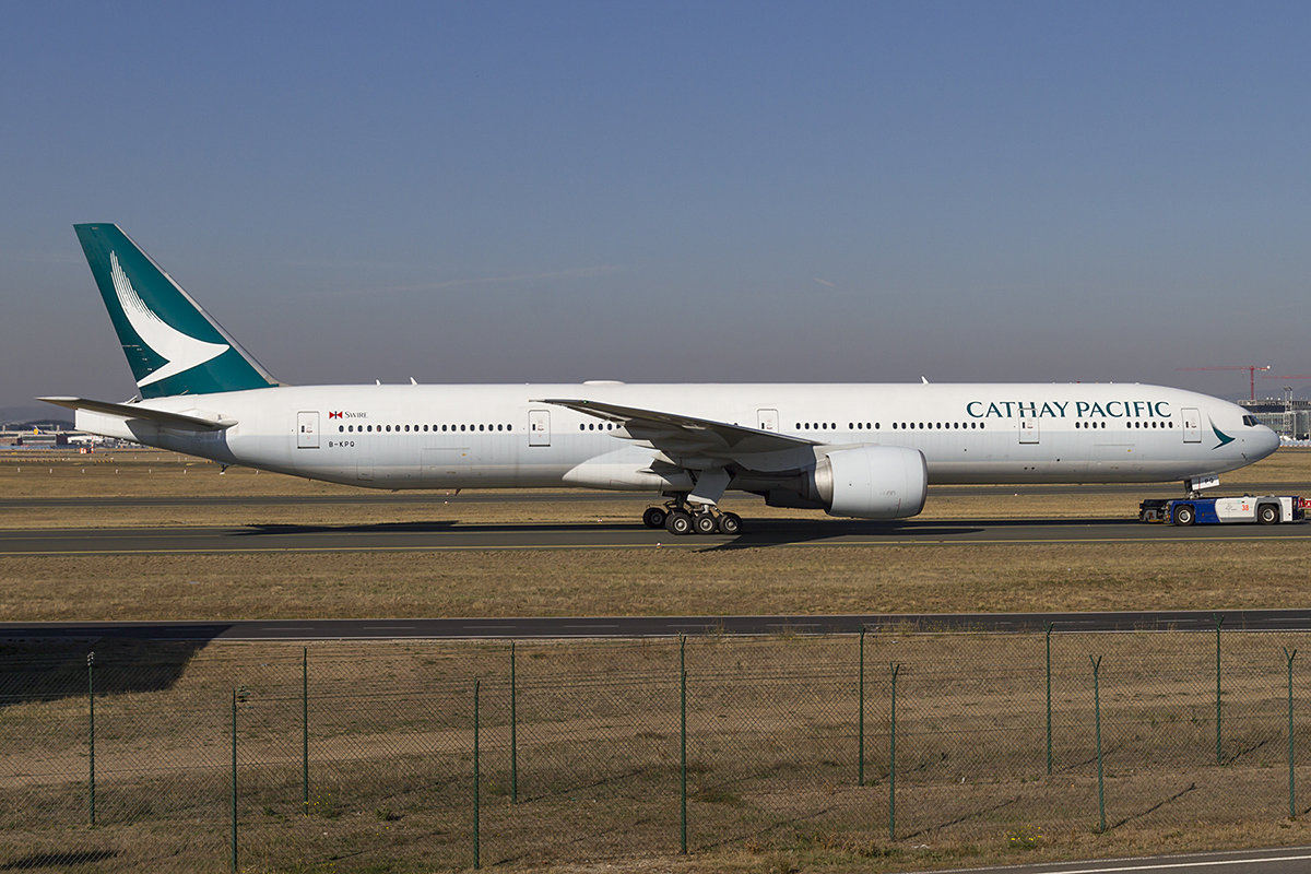 Cathay Pacific Airways, B-KPQ, Boeing, B777-367ER, 14.10.2018, FRA, Frankfurt, Germany 


