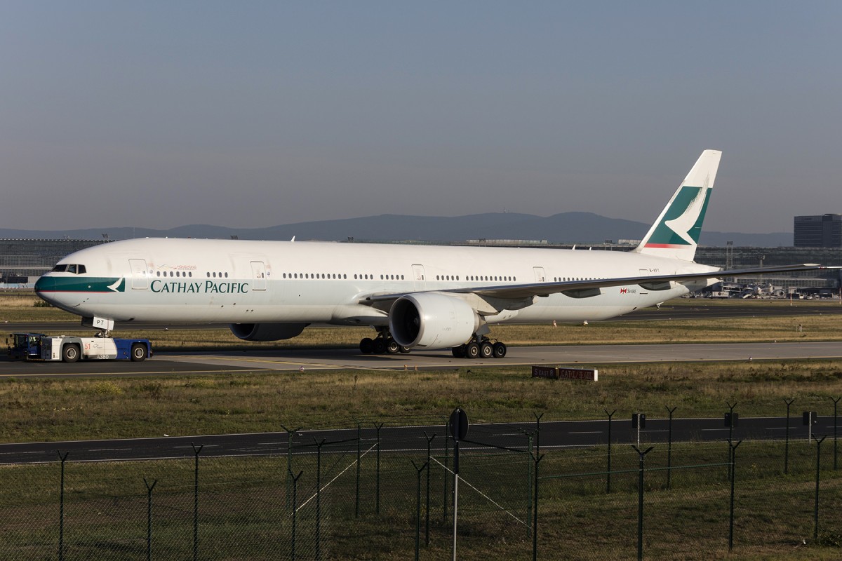 Cathay Pacific Airways, B-KPT, Boeing, B777-367ER, 30.08.2015, FRA, Frankfurt, Germany 




