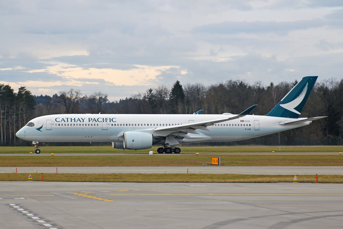 Cathay Pacific Airways, B-LRB, Airbus A350-941, msn: 032, 01.Februar 2020, ZRH Zürich, Switzerland.