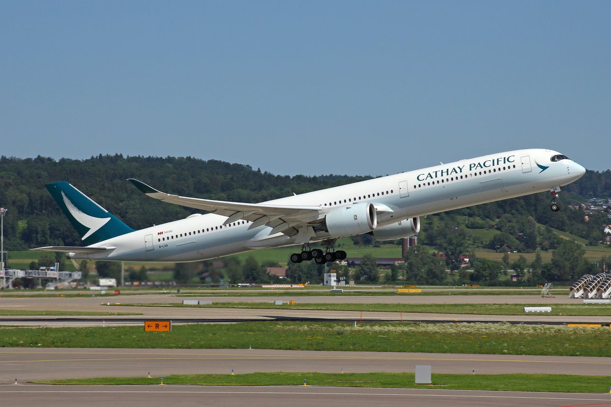 Cathay Pacific Airways, B-LXA, Airbus A350-1041, msn: 118, 18.August 2019, ZRH Zürich, Switzerland.