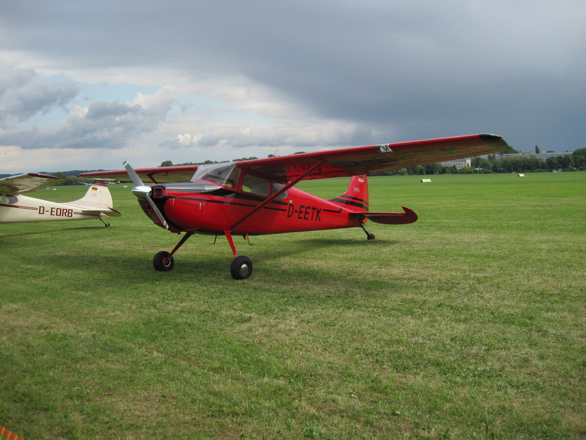 Cessna 170B D-EETK in Zwickau (EDBI) am 24.08.14