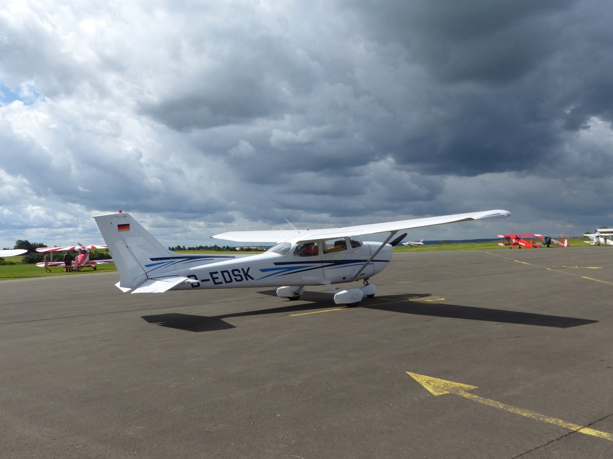 Cessna 172M Skyhawk, D-EDSK, Flugplatz Gera (EDAJ), 3.7.2016