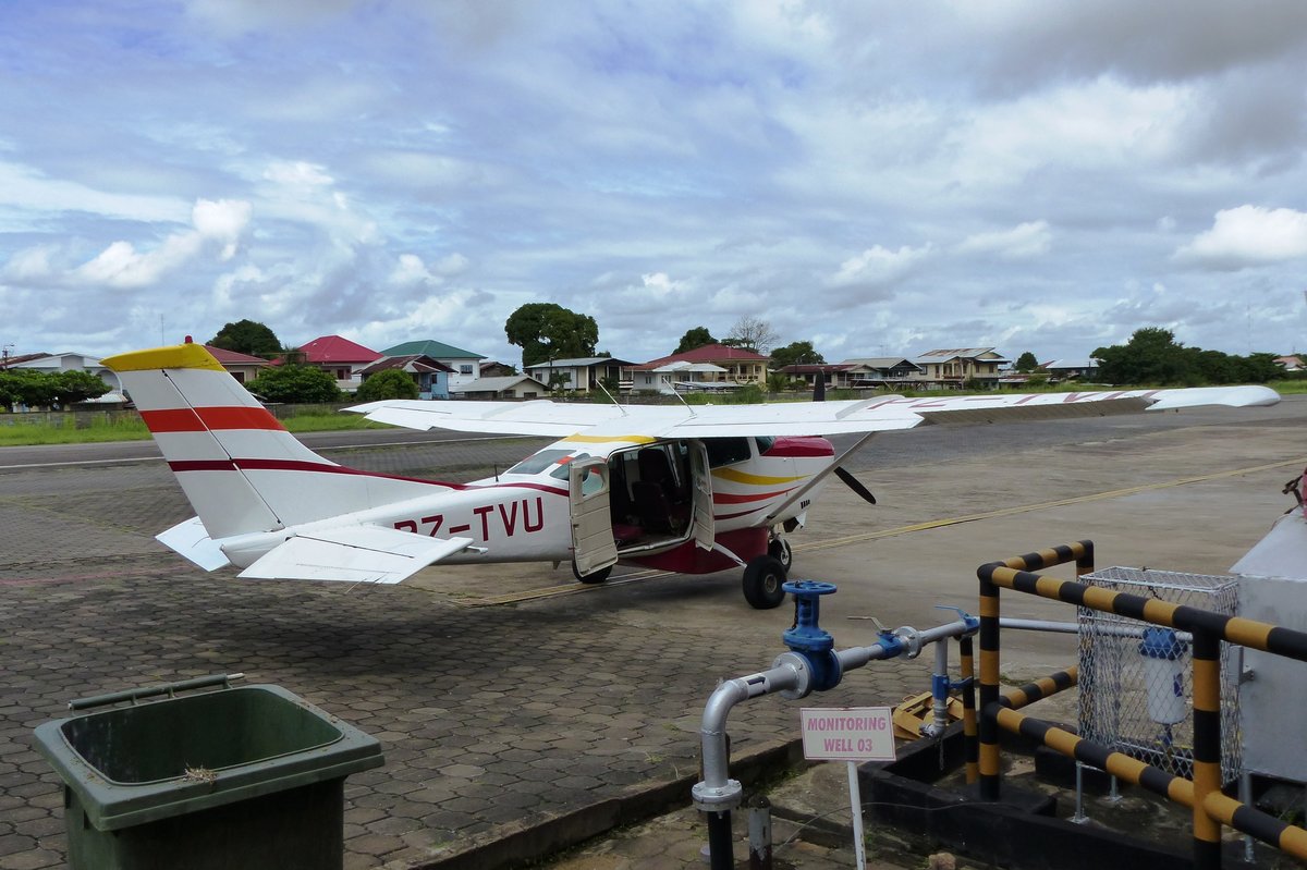 Cessna 206 Stationair, PZ-TVU, GUM Air, Zorg en Hoop Airport Paramaribo (ORG), 26.5.2017