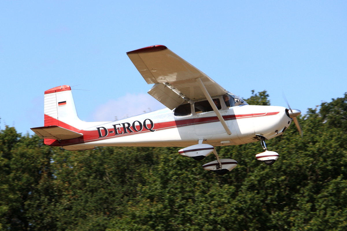 Cessna C172 Skyhawk, D-EROQ, Baujahr 1959. Flugplatzfest Wershofen, 01.09.2018.