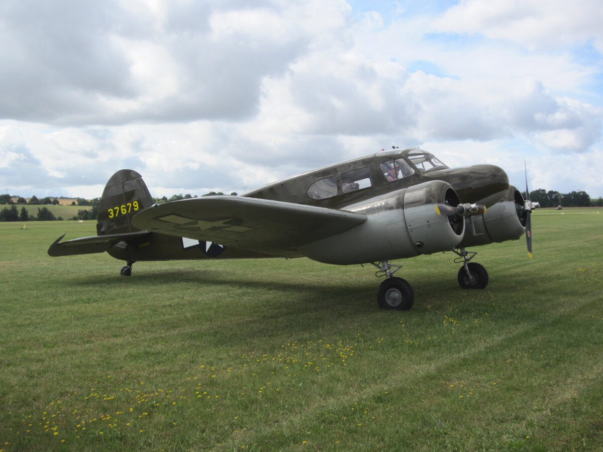 Cessna T-50 Bobcat N60453 (die taktische Nummer am Leitwerk ist nur Deko) am 23.08.2026 auf dem Flugplatz Zwickau (EDBI).