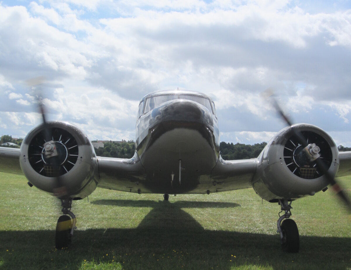 Cessna T-50 Bobcat N60456 am 23.08.2026 auf dem Flugplatz Zwickau (EDBI).