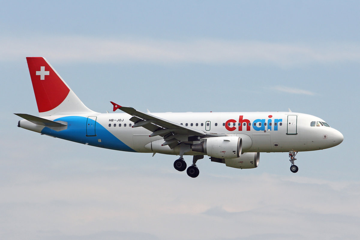 Chair Airlines, HB-JOJ, Airbus A319-112, msn: 3024, 06.Juli 2019, ZRH Zürich, Switzerland.